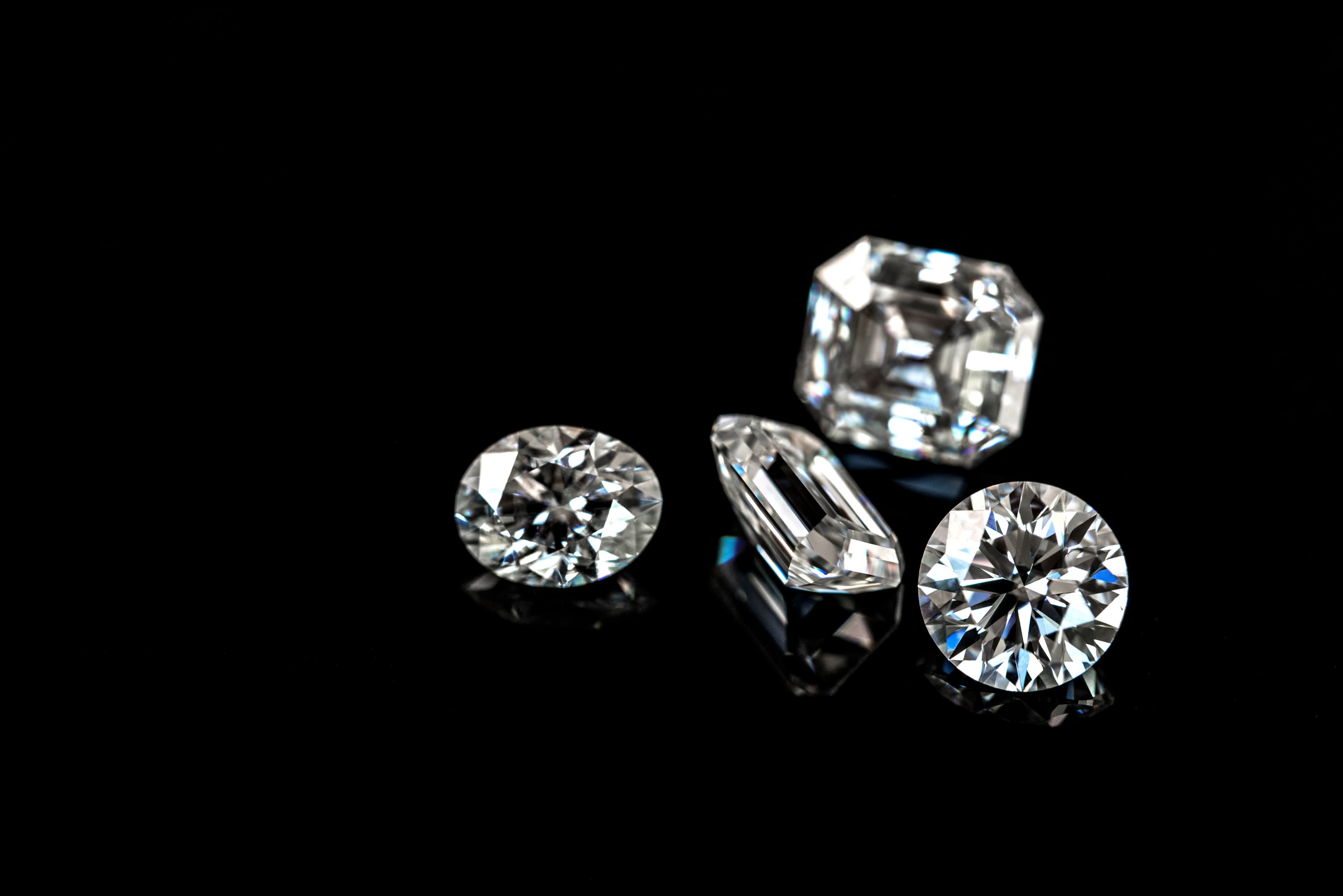 A collection of brilliant cut diamonds